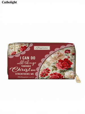 Catholight Blooming With Faith Leather Wallet Purse