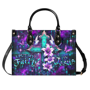 I Put My Faith In Jesus Leather Bag 02acxn160425