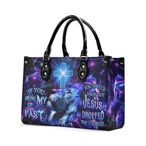 Jesus Dropped The Charges Leather Bag - Gifts For Jesus Lovers 02acxn220425