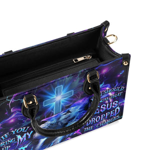 Jesus Dropped The Charges Leather Bag - Gifts For Jesus Lovers 02acxn220425