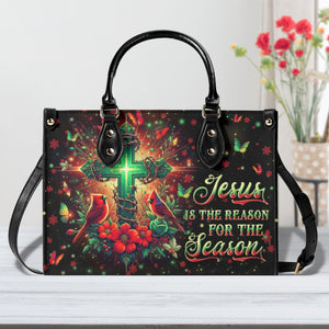Jesus The Reason Cardinal - Leather Handbag 05acxa210425