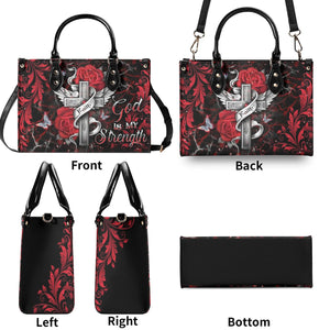 God Is My Strength Leather Bag - Gifts For Jesus Lovers 03acxn220425