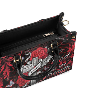 God Is My Strength Leather Bag - Gifts For Jesus Lovers 03acxn220425