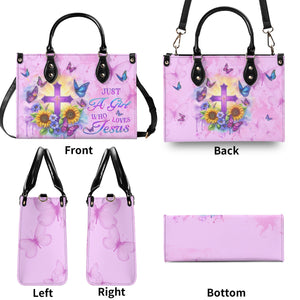 Just A Girl Who Loves Jesus Leather Bag - Gifts For Jesus Lovers 04acxn220425