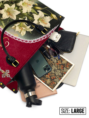 Catholight Lilies of Faith Leather Bag