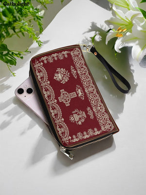 Catholight Liturgical Elegance Leather Wallet Purse