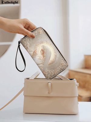 Catholight Rose Halo Devotion - Leather Wallet Purse