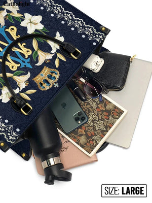Catholight Crown Of Grace Leather Bag