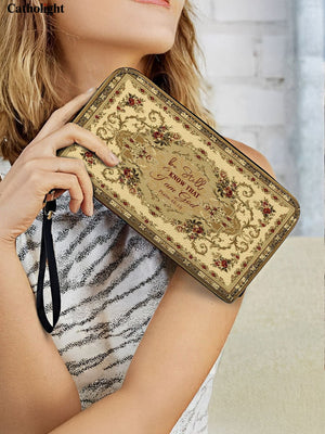 Catholight Psalm of Peace Leather Wallet Purse