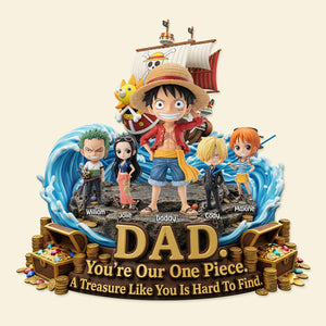 Sea Captain Dad And Kids Acrylic Plaque - Personalized Gifts For Father's Day Plaque 042HUMG250326