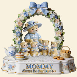 Bear Mom Toile de Jouy Acrylic Plaque - Personalized Gifts For Mother's Day Plaque 02PGMG180326
