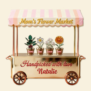 Birthmonth Flowers Mom And Kids Acrylic Plaque - Personalized Gifts For Mother's Day Plaque 03KIMG110326