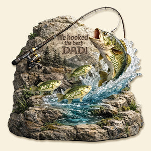 We Hooked The Best Daddy Acrylic Plaque - Personalized Gifts For Dad 02TOMG270226