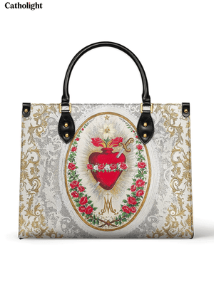 Catholight Immaculate Heart of Mary Elegance Leather Bag