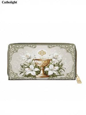 Catholight The Holy Eucharist Leather Wallet Purse