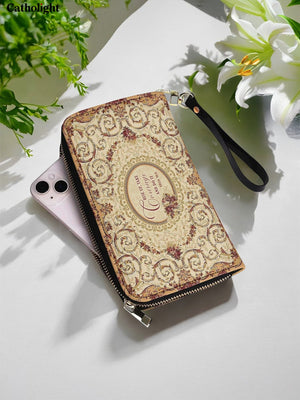 Catholight Strength in Grace Leather Wallet Purse