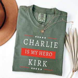 Patriotic Tribute Shirt – Charlie Kirk Is My Hero 04acqn110925
