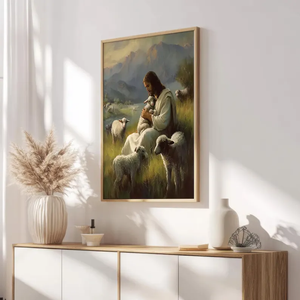 Jesus And Lamb Canvas Print- Personalized Gifts For Jesus Lovers 01acxd060525