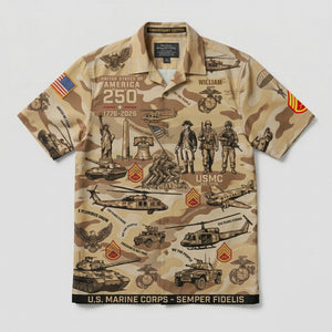 Custom Military Insignia Hawaiian Shirt - Personalized Gifts For Veteran 03QHQN030626