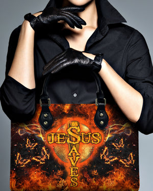 Jesus Saves Leather Bag 01acxn160425