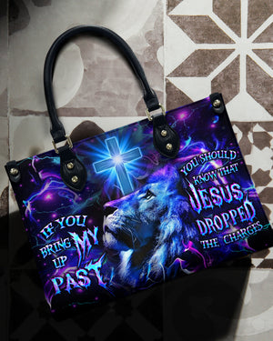Jesus Dropped The Charges Leather Bag - Gifts For Jesus Lovers 02acxn220425