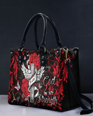 God Is My Strength Leather Bag - Gifts For Jesus Lovers 03acxn220425