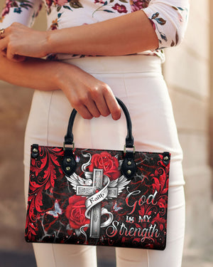 God Is My Strength Leather Bag - Gifts For Jesus Lovers 03acxn220425