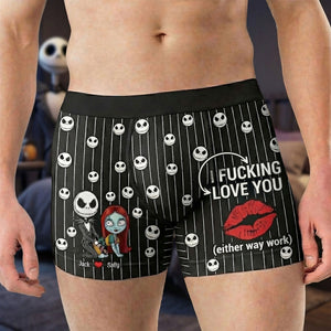 Funny Spooky Couple Boxer - Personalized Gifts For Husband Men's Boxers 03TGTI120125
