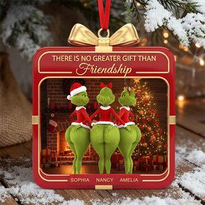 Green Monster Besties Ornament - Personalized Gift For Best Friends Christmas Ornament 05OHTI201125