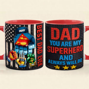 Dad’s Little Crew Fist Bump Accent Mug - Personalized Gift For Dads 05OHTI060526
