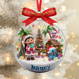 Cute Blue Monster Ornament - Personalized Gifts For Loved Ones 01huti250925