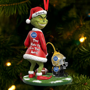 Funny Green Monster Ornament - Personalized Gifts For Sport Lovers 01huti011025