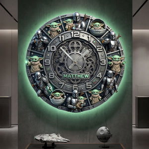 Cosmic Acrylic Hanging Wall Clock - Personalized Gifts For Cosmic Lovers 05huti160326