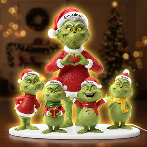 Grandma Green Monster Kids Light Box - Personalized Gifts For Grandma Christmas Acrylic Light Box 06NATI311025