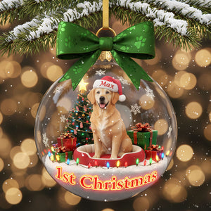 Personalized Gifts For Dog Lovers, Dog Custom Photo Acrylic Christmas Ornament 01hyti041125