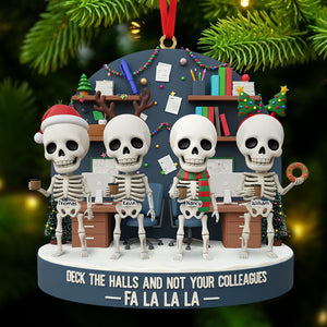 Skeleton Coworker Ornament - Personalized Gift For Coworkers Christmas Ornament 05NATI151125