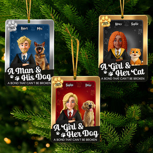 Dog And Cat Lover Ornament - Personalized Gift For Pet Lover Christmas Ornament 03TOTI051125