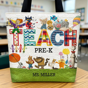 Cute Children's Books Character Tote Bag, Personalized Gifts For Teacher 03qhti290725