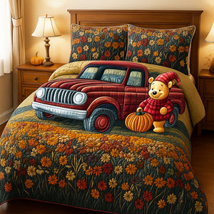Autumn Truck Quilt Bedding Set - Personalized Gifts For Truck Lovers 02tgti130825
