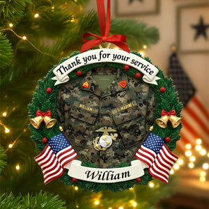 Honoring Heroes Military Christmas Ornament Personalized Gifts for Veterans 02KITI200925