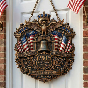250th USA Anniversary Metal Sign - Personalized Patriotic Gifts 01TYTI190326