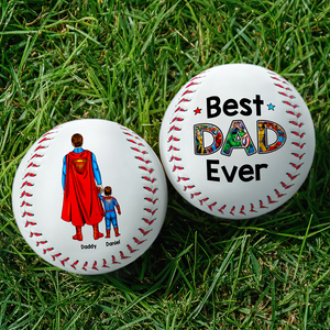 Super Powerful Dad Baseball - Personalized Gift For Dad 011ACHU290425PA-Homacus