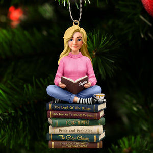 Book Lover Ornament - Personalized Gift For Book Lover Christmas Ornament 01HUTI241025