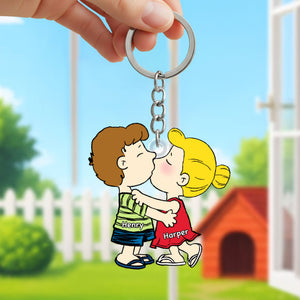 Kissing Couple Keychains - Personalized Gifts For Couple