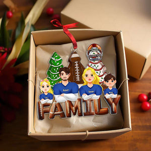 Personalized Gifts For Family Love Football Acrylic Ornament 02XQTI311024HG - Ornament - GoDuckee