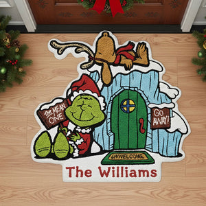 Green Monster Doormat - Personalized Gifts For Christmas Doormat 04HUTI101125