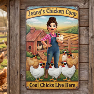 Farm Chicken Print Metal Sign - Personalized Gifts For Famer 01nati181225-Homacus