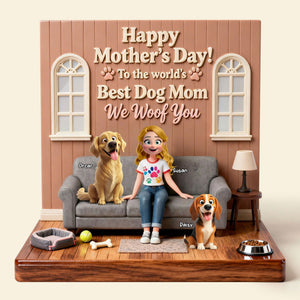 Dog Mom Acrylic Plaque - Personalized Gifts For Dog Lover Plaque 02KITI230226