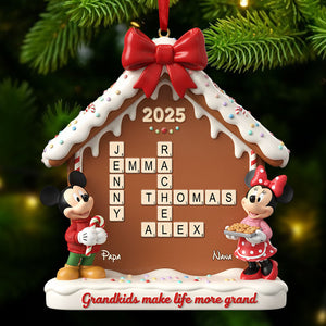 Gingerbread House Family Crossword Ornament - Personalized Gift For Family Christmas Ornament 04NATI311025
