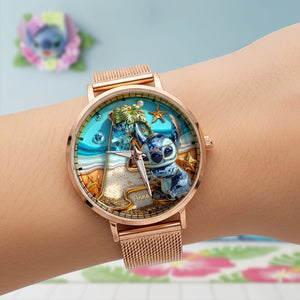 Cute Blue Alien Quartz Watch - Personalized Gifts For Movie Lovers 01tgti210725